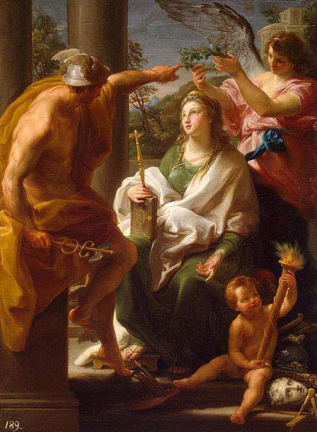 Mercury Crowning Philosophy Mother Of The Arts